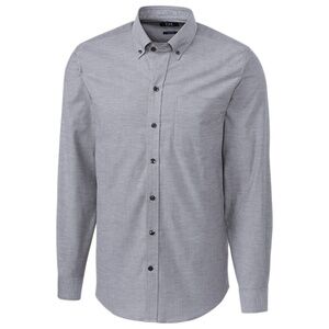 Cutter & Buck Men's Long Sleeve Tailored Fit Stretch Oxford Shirt